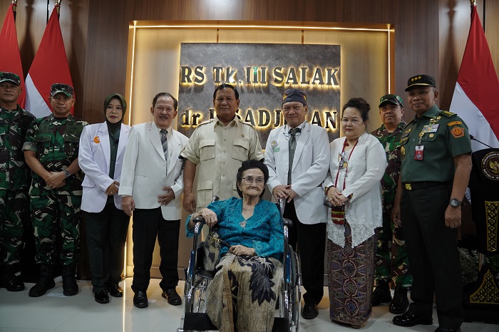 Menteri Pertahanan Prabowo Subianto menghadiri peresmian RS TNI TK III Salak dr. H Sadjiman, Bogor, Jawa Barat. (Dok. Tim Media Prabowo Subianto)
