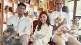 Keluarga Najwa Shihab bersama Ibrahim Sjarief Assegaf dan anaknya. (Instagram.com @najwashihab)